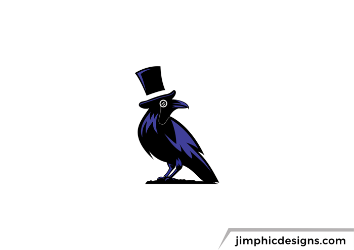 Gentlemen crow with top hat