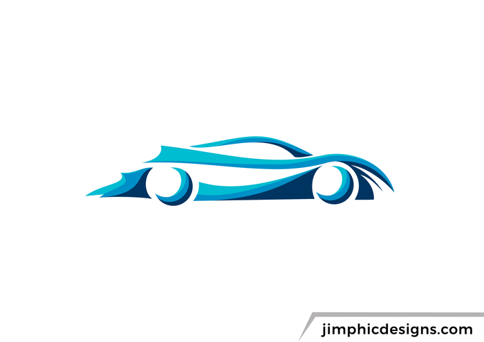 Abstract car graphic in motion