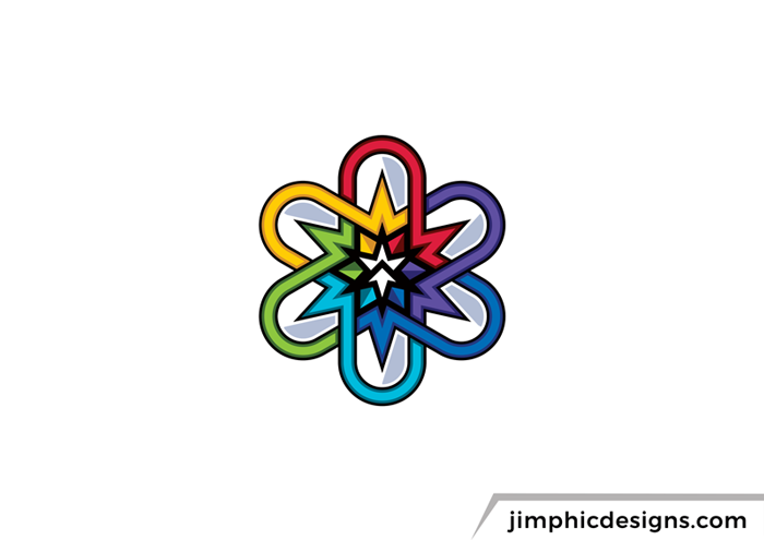 Colorful logo consisting of a pattern design. No specific representation of any business, but more of a general design.