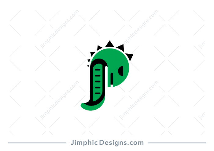 Very simplistic monster in the shape of an uppercase letter P.