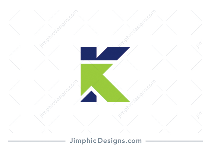 Simplistic design is focused on the letter K with an arrow incorporated pointing in an upward direction.