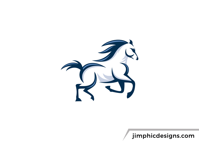 Abstract horse design galloping