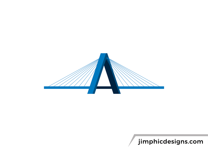 Bridge design in the shape of the letter A