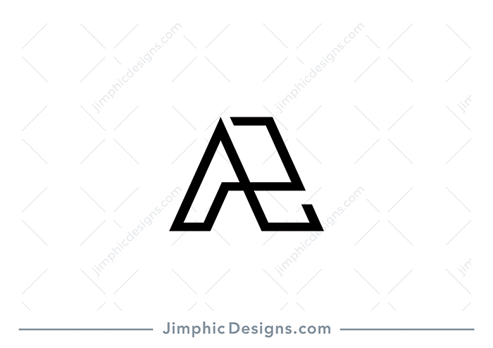 Iconic uppercase letter A line design, shapes a lowercase letter E on the right hand side.