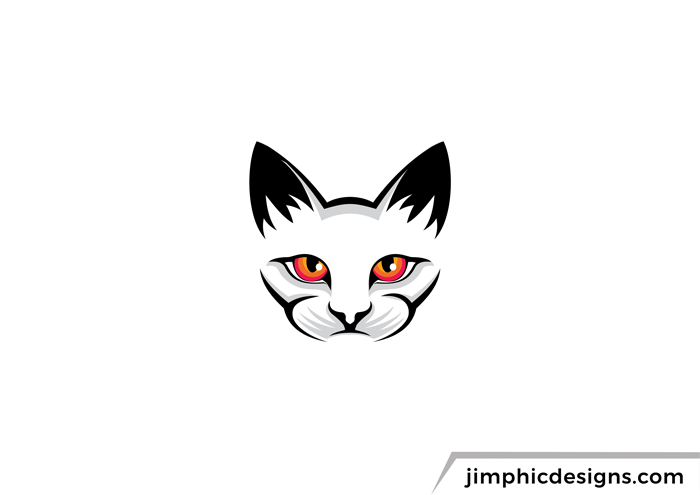 Abstract cat face