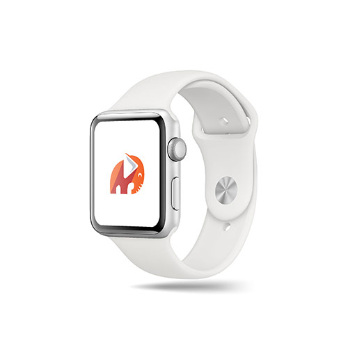 Media Elephant Logo logo on a smart watch mockup