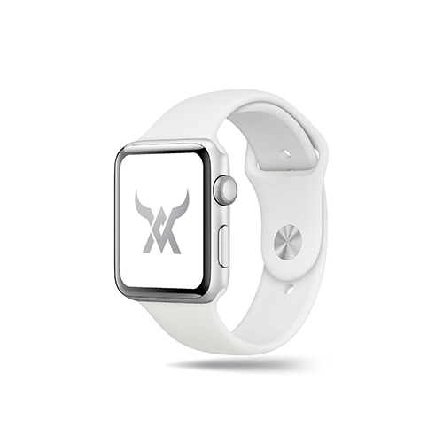 Letter A Silver Bull Logo logo on a smart watch mockup