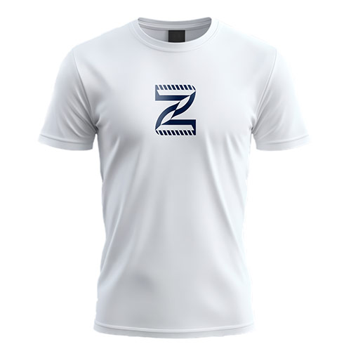 Abstract Letter Z Logo logo on a white t-shirt mockup