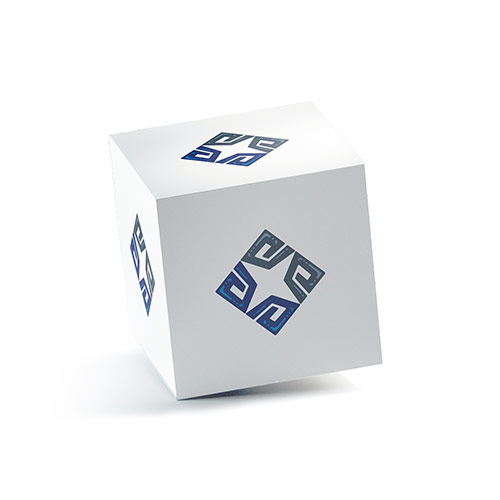 AE Star Logo logo on a 3D square box mockup