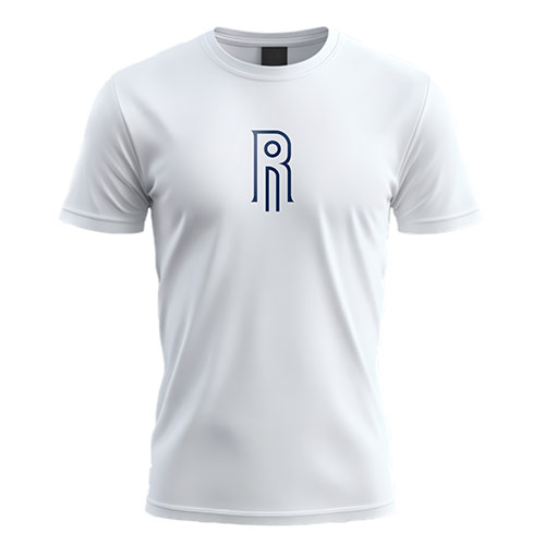 Ri Logo logo on a white t-shirt mockup