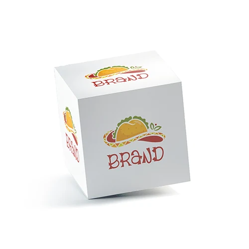 layful Taco Mexican Sombrero Hat Logo logo on a 3D square box mockup