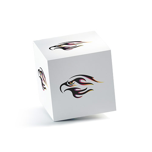Eagle Flame Logo logo on a 3D square box mockup