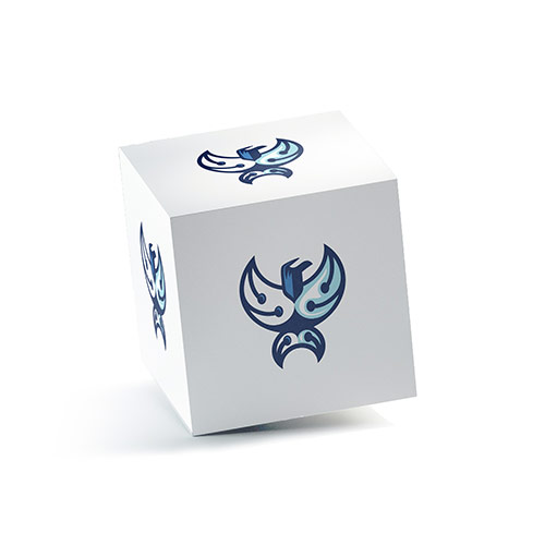 Eagle Tech Logo logo on a 3D square box mockup