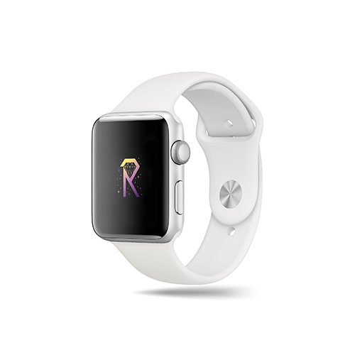 R Diamond Logo logo on a smart watch mockup