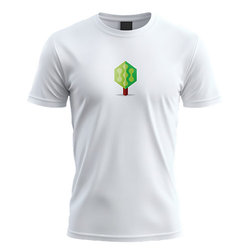 Tech Tree Logo logo on a white t-shirt mockup