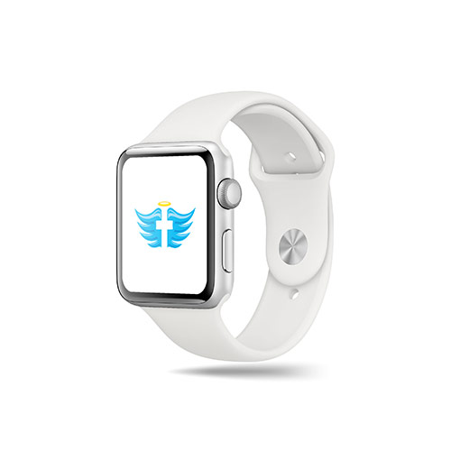 Cross Wings Logo logo on a smart watch mockup