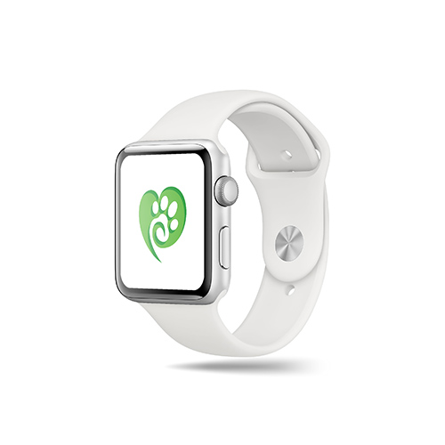 Paw Heart Logo logo on a smart watch mockup