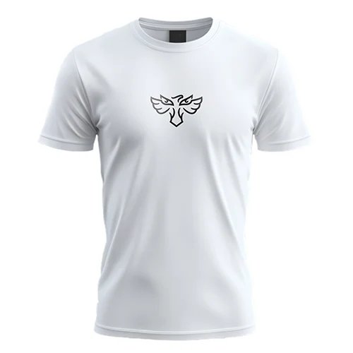 Eyes Eagle Logo logo on a white t-shirt mockup
