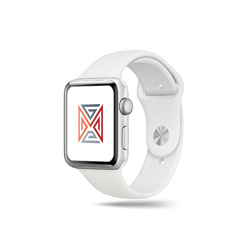 MGE Logo logo on a smart watch mockup
