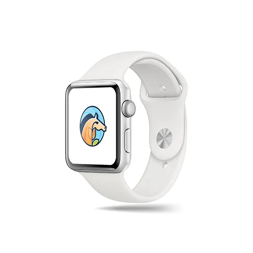 Flower Horse Logo logo on a smart watch mockup
