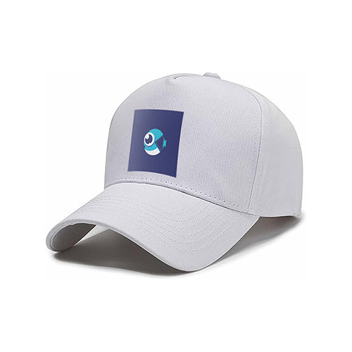 Play Fish Logo logo on a cap mockup