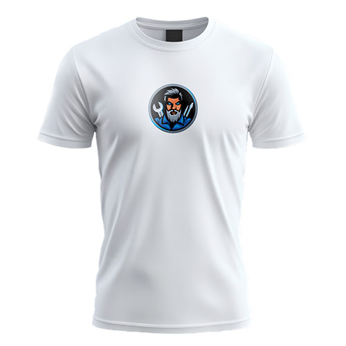 Handyman Logo logo on a white t-shirt mockup
