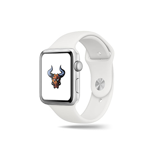 Bull Gear Logo logo on a smart watch mockup