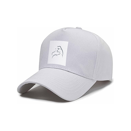 Iconic Silver Bull Logo logo on a cap mockup