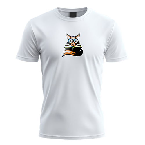 Reading Fox Logo logo on a white t-shirt mockup
