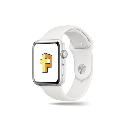 P Church Logo logo on a smart watch mockup