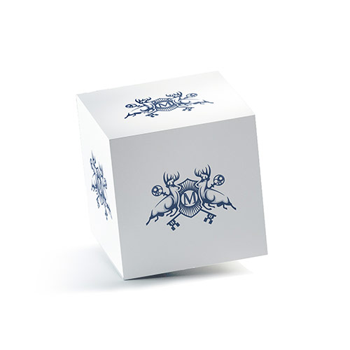 Deer Logo logo on a 3D square box mockup