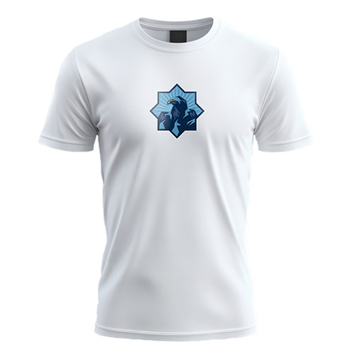 Eagle Mountain Logo logo on a white t-shirt mockup