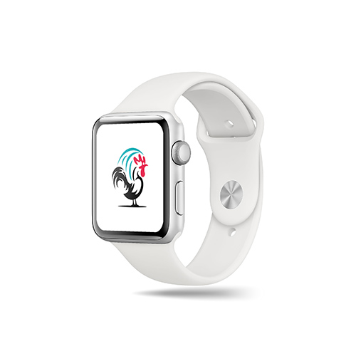 Chicken Logo logo on a smart watch mockup