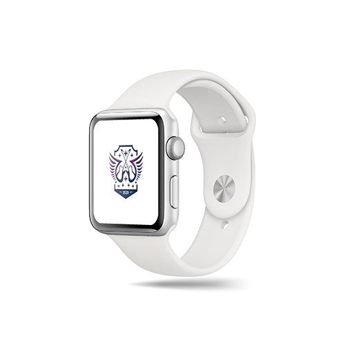 Guitar Logo logo on a smart watch mockup