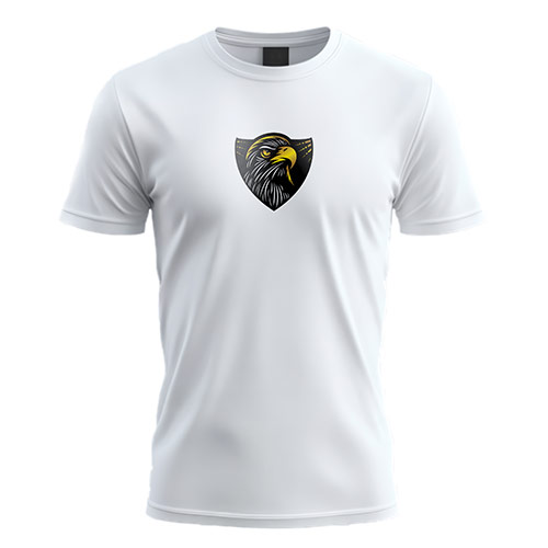 Eagle Logo logo on a white t-shirt mockup