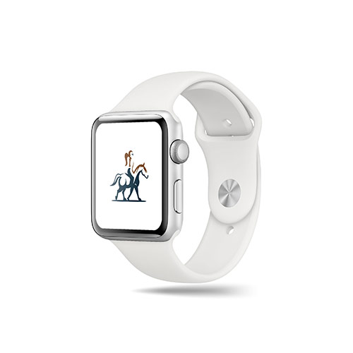 Horse Riding Logo logo on a smart watch mockup