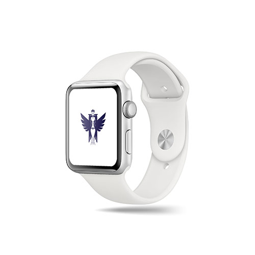 Eagle Heart Queen Logo logo on a smart watch mockup