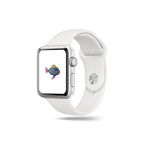 Punk Fish Logo logo on a smart watch mockup