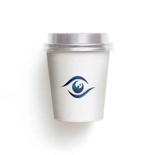 Eagle Eye Logo logo on a take-away coffee cup mockup
