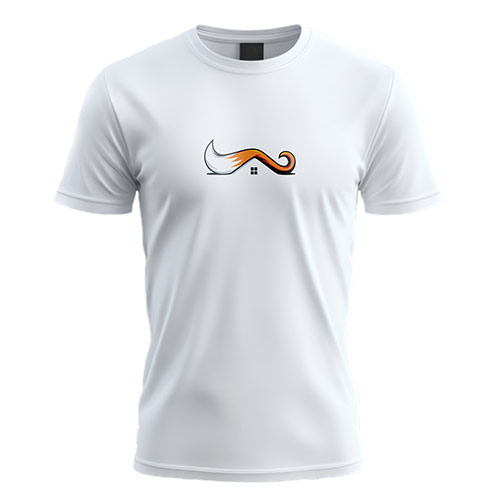 Fox Roof Logo logo on a white t-shirt mockup
