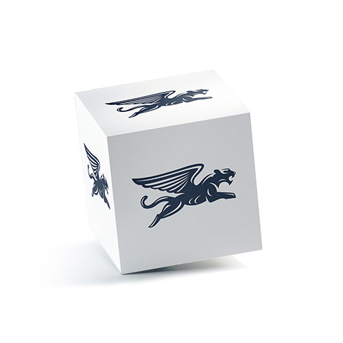 Jaguar Logo logo on a 3D square box mockup