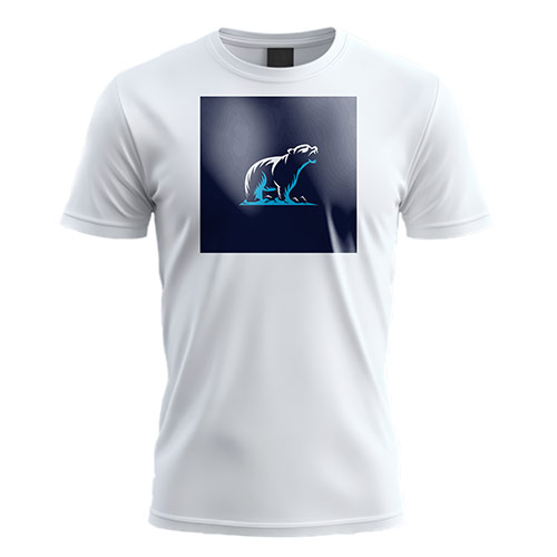 Bear Logo logo on a white t-shirt mockup