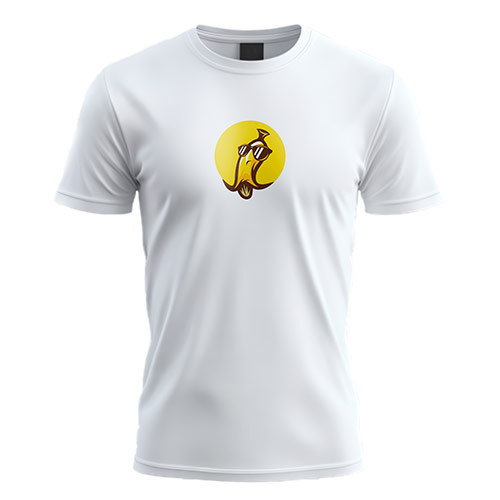 Banana Logo logo on a white t-shirt mockup