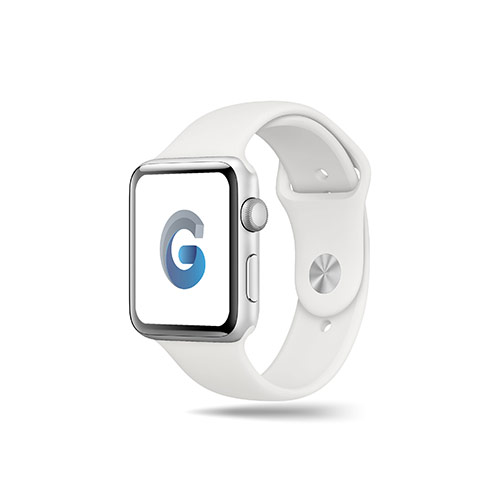 G Logo logo on a smart watch mockup