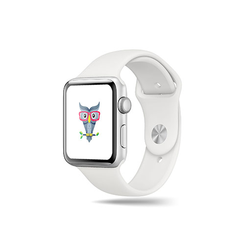 Smart Owl Logo logo on a smart watch mockup