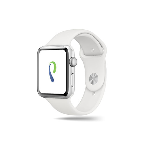 P Logo logo on a smart watch mockup