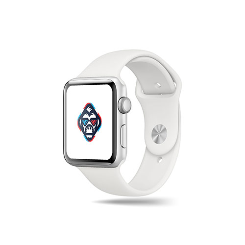 3D Square Monkey Logo logo on a smart watch mockup