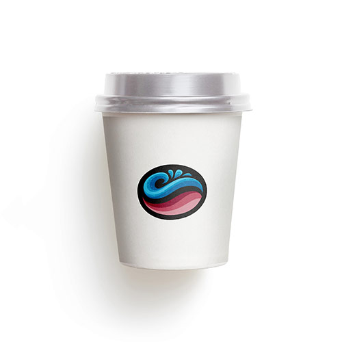 Magic Coffee Logo logo on a take-away coffee cup mockup