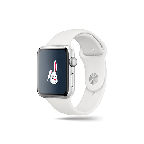 Bad Bunny Logo logo on a smart watch mockup