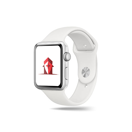 Home Security Logo logo on a smart watch mockup